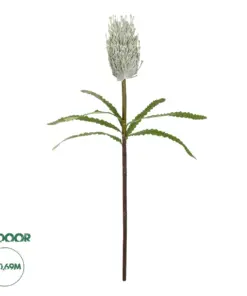 GloboStar® Artificial Garden WHITE STIPA FRUIT BRANCH 21374 Τεχνητό Διακοσμητικό Κλαδί Στίπα Y69cm
