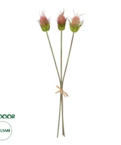 GloboStar® Artificial Garden PINK VELVET FRUIT BOUQET 21377 Τεχνητό Διακοσμητικό Μπουκέτο Βερμπάσκο Y56cm