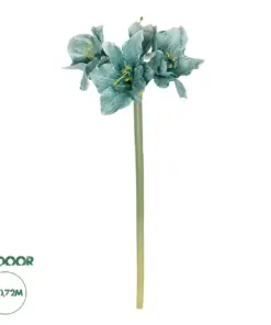 GloboStar® Artificial Garden SKY BLUE KAFFIR LILY BRANCH 21389 Τεχνητό Διακοσμητικό Κλαδί Μπλέ Κρίνο Y72cm