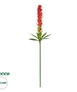 GloboStar® Artificial Garden RED GINGER BUD BRANCH 21393 Τεχνητό Διακοσμητικό Κόκκινο Κλαδί Ginger Y124cm