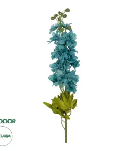 GloboStar® Artificial Garden BLUE DELPHINIUM FLOWER BRANCH 21394 Τεχνητό Διακοσμητικό Κλαδί Δελφίνιο Y48cm