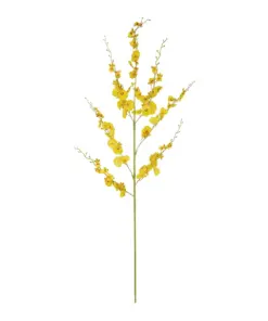 Alternative view of GloboStar® Artificial Garden YELLOW DANCE ORCHID BRANCH 21414 Τεχνητό Διακοσμητικό Κλαδί Κίτρινη Ορχιδέα Y110cm