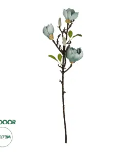 GloboStar® Artificial Garden BLUE MAGNOLIA BRANCH 21418 Τεχνητό Διακοσμητικό Κλαδί Μπλε Μανόλια Y72cm