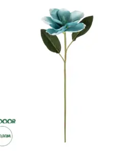 GloboStar® Artificial Garden BLUE MAGNOLIA BRANCH 21425 Τεχνητό Διακοσμητικό Κλαδί Μπλε Μανόλια Y80cm