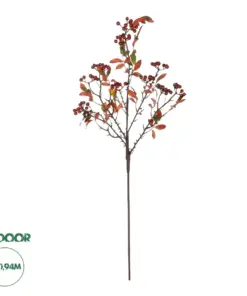 GloboStar® Artificial Garden BROWN BERRIES FRUIT BRANCH 21444 Τεχνητό Διακοσμητικό Κλαδί Κάφε Γκί Y94cm