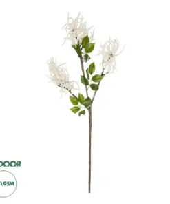 GloboStar® Artificial Garden WHITE AMARANTHUS FRUIT BRANCH 21447 Τεχνητό Διακοσμητικό Κλαδί Λευκός Αμάρανθος Y95cm