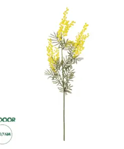 GloboStar® Artificial Garden YELLOW MIMOSA FRUIT BRANCH 21451 Τεχνητό Διακοσμητικό Κλαδί Κίτρινη Μιμόζα Y76cm