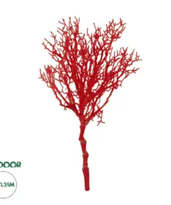 GloboStar® Artificial Garden RED CORAL BRANCH 21468 Τεχνητό Διακοσμητικό Κλαδί Κόκκινο Koράλι Y35cm