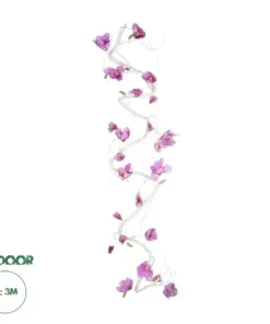 GloboStar® Artificial Garden MAGNOLIA FLOWER VINE 21471 Τεχνητό Διακοσμητικό Φυτό Λευκή & Ροζ Μανόλια Μ20 x Π20 x Υ300cm