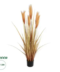 GloboStar® Artificial Garden PAMPAS GRASS 21475 Τεχνητό Διακοσμητικό Φυτό Παμπας Υ120cm