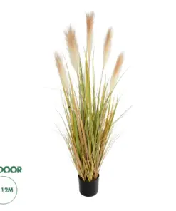 GloboStar® Artificial Garden PAMPAS GRASS 21477 Τεχνητό Διακοσμητικό Φυτό Παμπας Υ120cm