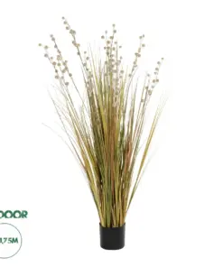 GloboStar® Artificial Garden CRASPEDIA GRASS 21480 Τεχνητό Διακοσμητικό Φυτό Μπεζ & Πράσινο Κρασπέδια Μ90 x Π60 x Υ175cm