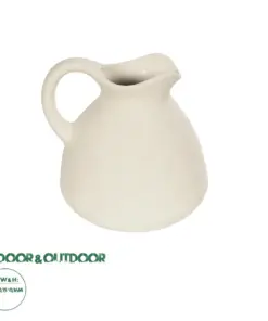 GloboStar® Artificial Garden ARMENOVILLE 21505 Διακοσμητικό Κεραμικό Βάζo Μπέζ Μ18 x Π15 x Υ16 cm