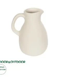GloboStar® Artificial Garden ARMENOVILLE 21506 Διακοσμητικό Κεραμικό Βάζo Μπέζ Μ18 x Π15 x Υ22 cm