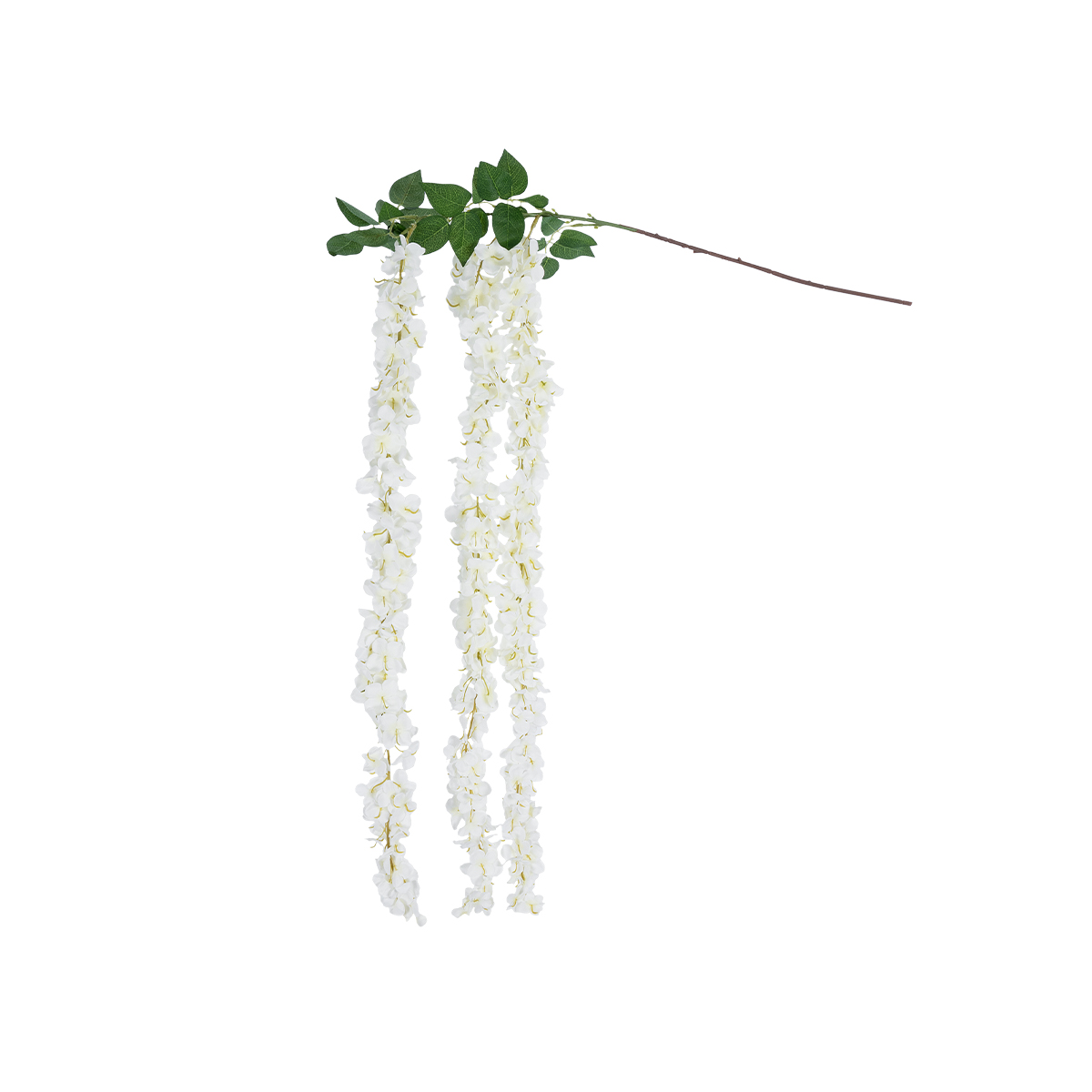 GloboStar® Artificial Garden WHITE WISTERIA FLOWER BRANCH 21516 Τεχνητό Διακοσμητικό κλαδί Βιστέρια Λευκό Φ45 x Υ164cm - Image 2