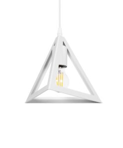 Alternative view of GLOBOSTAR® TRIANGLE 203-0163 Μοντέρνο Κρεμαστό Φωτιστικό Οροφής με Ντουί 1 x E27 AC 220-240V IP20 - Λευκό - Μ24 x Π24 x Υ22cm