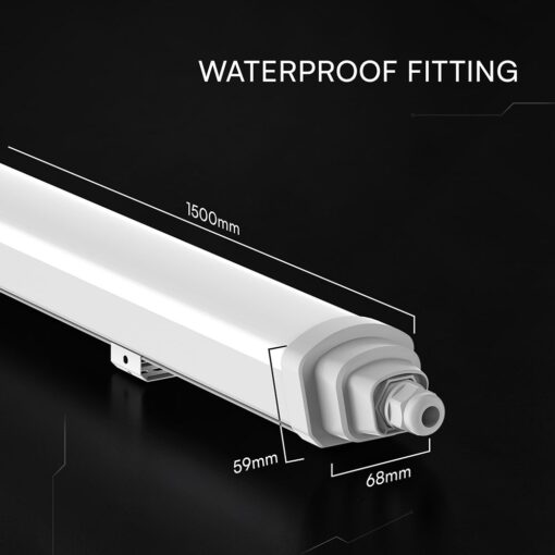 V‑TAC TK‑Series LED Waterproof 48W 5760lm 6500K 150cm IP65 6yrs Wty – V-TAC 233906VT