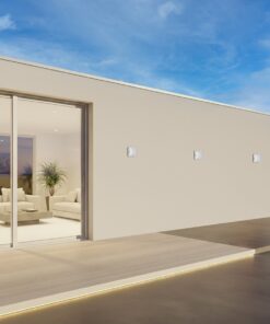 kelvo® ARKOS KLV-101-0112 Φωτιστικό Τοίχου / Απλίκα LED 8W 840lm 15° AC 220-240V Αδιάβροχο IP65 Θερμό Λευκό 2700K – CREE SMD Chip & TÜV SÜD Driver – Λευκό Ματ – Μ14 x Π5.5 x Υ14cm – 5 Χρόνια Εγγύηση