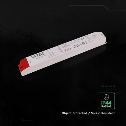 V‑TAC 24252VT 200W Τροφοδοτικό LED Πλαστικό 24V 8.3A Λευκό IP44 320×41×30 24252VT