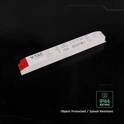 V‑TAC 24272VT Τροφοδοτικό LED Πλαστικό 300W 12V 25A Λευκό IP44 353×57×35