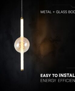 V-TAC 24284VT Κρεμαστό LED Φωτιστικό 8W 1100 lm 3000K Μελί+Λευκό – 150×1870 mm