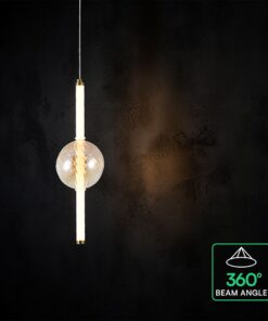 V-TAC 24284VT Κρεμαστό LED Φωτιστικό 8W 1100 lm 3000K Μελί+Λευκό – 150×1870 mm