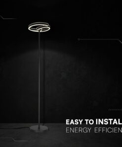 24292 V-TAC LED Φωτιστικό Δαπέδου 25W 3250 lm 4000K Μαύρο Ματ – 300×1420 mm