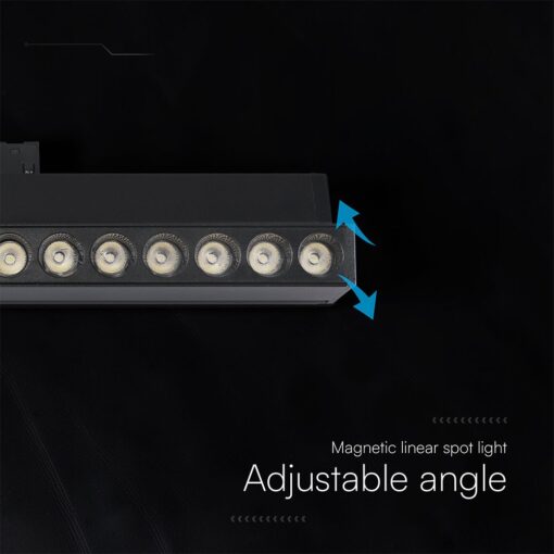 Ρυθμιζόμενο Μαγνητικό Σπότ Ράγας LED 15W 48V 4000K Μαύρο V-TAC 24398