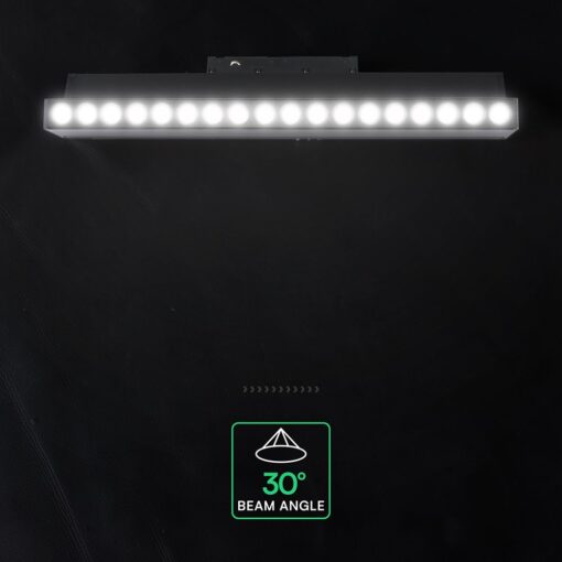 Ρυθμιζόμενο Μαγνητικό Σπότ Ράγας LED 15W 48V 4000K Μαύρο V-TAC 24398