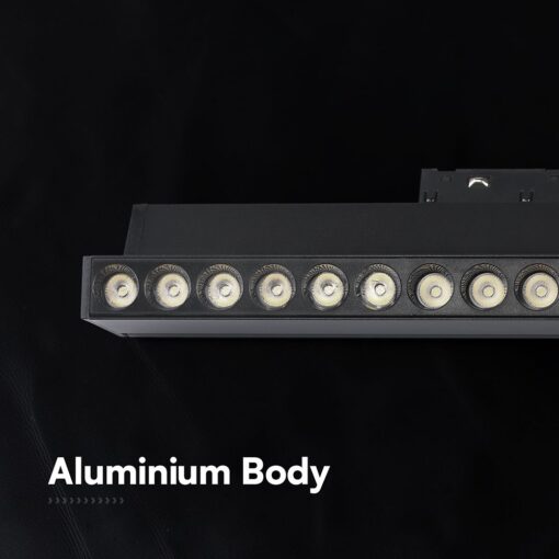 Ρυθμιζόμενο Μαγνητικό Σπότ Ράγας LED 15W 48V 4000K Μαύρο V-TAC 24398
