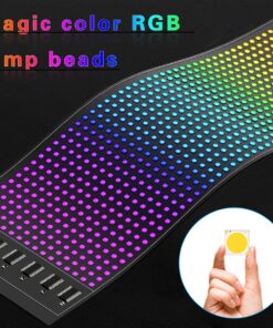 GLOBOSTAR® MATRIX GLB-106-0002 Εύκαμπτη Κυλιόμενη Ψηφιακή Επιγραφή 37.4×9.2cm P5 64×16 Pixel LED 10W DC 5V 2A με USB 2.0 Αδιάβροχο IP65 Πολύχρωμο RGB – Bluetooth Control μέσω iPIXEL APP – Μ37.4 x Π0.2 x Υ9.2cm – 2 Χρόνια Εγγύηση