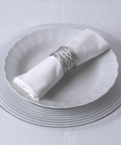 Alternative view of GloboStar® GOURMET 35000 Δαχτυλίδι Πετσέτας Μεταλλικό Ασημί Φ5 x Υ3.5cm