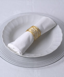 Alternative view of GloboStar® GOURMET 35001 Δαχτυλίδι Πετσέτας Μεταλλικό Χρυσό Φ5 x Υ3.5cm