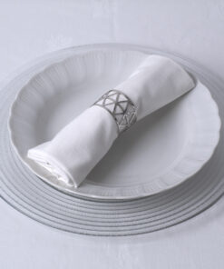 Alternative view of GloboStar® BISTRO 35003 Δαχτυλίδι Πετσέτας Μεταλλικό Ασημί Φ4.5 x Υ3cm