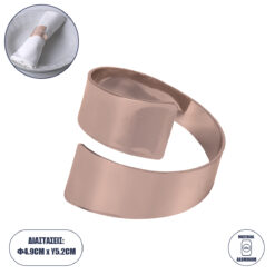 GLOBOSTAR® COUVERT 35011 Διακοσμητικό Δαχτυλίδι Πετσέτας - Χάλκινο - Μ5 x Π5 x Υ4.5cm