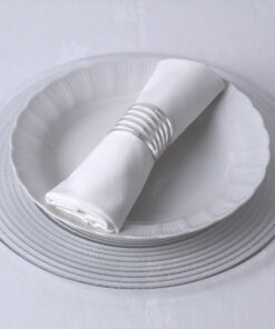 Alternative view of GloboStar® VAISSELLE 35012 Δαχτυλίδι Πετσέτας Μεταλλικό Ασημί Φ5 x H4cm