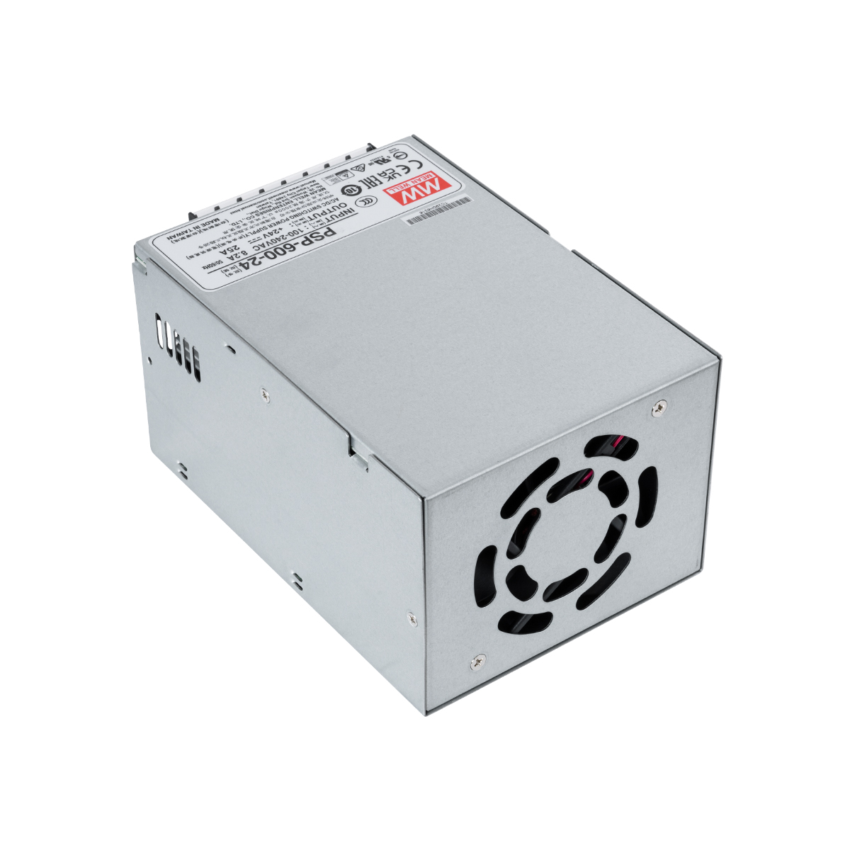 GLOBOSTAR® MEANWELL-PSP600-24 90791 Τροφοδοτικό/Μετασχηματιστής Class I PELV 600W 25A AC 220-240V σε DC 24V IP20 - Ρυθμιζόμενo από DC 20V έως DC 26.4V - Ασημί - Μ17 x Π12 x Υ9.3cm - 3 Χρόνια Εγγύηση - Image 3
