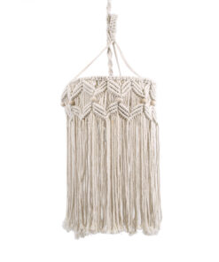 GLOBOSTAR® CONGO 36206 Boho Κρεμαστό Φωτιστικό Οροφής με Ντουί 1 x E27 AC 220-240V IP20 - Μπεζ - Μ30 x Π30 x Υ50cm