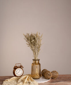GloboStar® WHEAT 36548 Αποξηραμένο Φυτό Σίτος - Μπουκέτο Διακοσμητικών Κλαδιών Μπεζ - Πράσινο Υ60cm - Σετ 50 τμχ