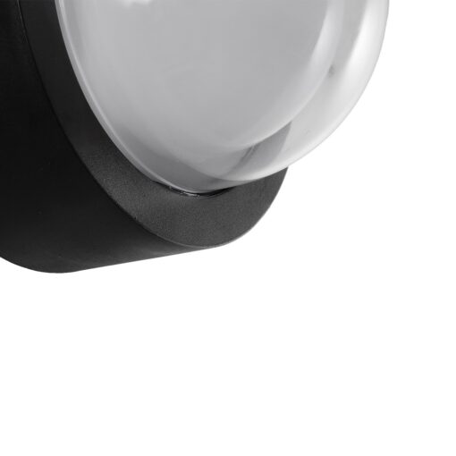 kelvo® NEXA KLV-101-0247 Φωτιστικό Τοίχου / Απλίκα LED 6W 480lm 180° AC 220-240V Αδιάβροχο IP65 Ultra Θερμό Λευκό 1800K – Sanan SMD Chip & TÜV SÜD Driver – Μαύρο Ματ – Μ11 x Π8.5 x Υ11cm – 5 Χρόνια Εγγύηση