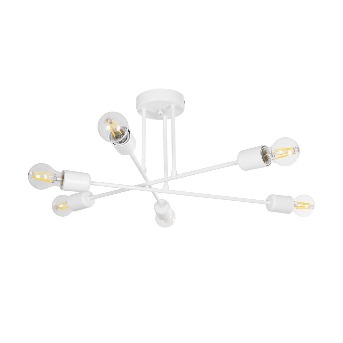 GLOBOSTAR® SPIDI 203-0113 Μοντέρνο Φωτιστικό Οροφής με Ντουί 6 x E27 AC 220-240V IP20 - Λευκό - Μ61 x Π61 x Υ25cm - Image 2