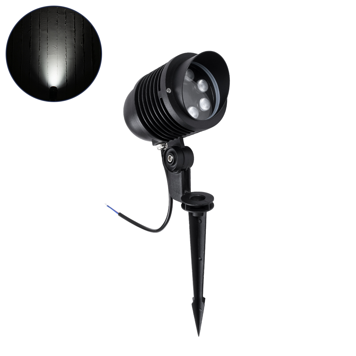 GloboStar® TREELIGHT-LINA 90653 Σποτ Φωτισμού Ειδικό για Φυτά - Δέντρα με Βάση Κήπου / Καρφωτό LED 6W 720lm 30° DC 24V Αδιάβροχο IP65 Μ10.5 x Π18 x Υ40cm Ψυχρό Λευκό 6000K - Γκρι Ανθρακί - 3 Years Warranty - Image 2