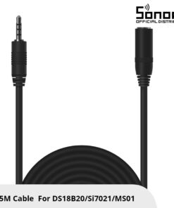 GloboStar® 80038 SONOFF AL560-R2 - 5M Sensor Extension Cable for DS18B20 & Si7021 & MS01 Models