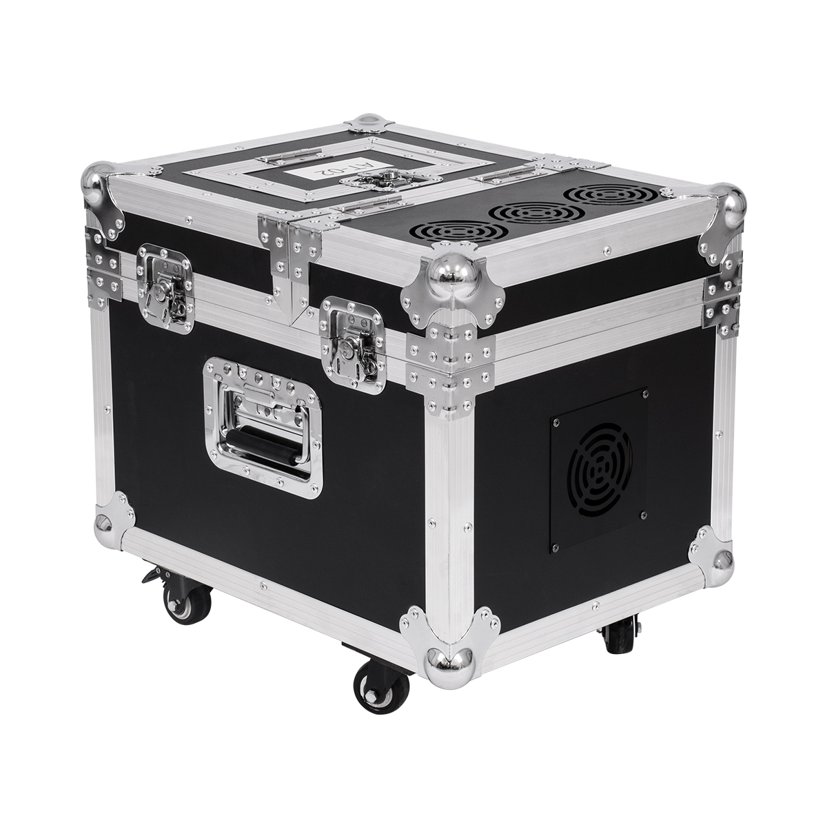 GloboStar® 51170 MERMAID Επαγγελματική Επιδαπέδια Μηχανή Double Haze Machine - Διπλού Εφέ Ομίχλης-Νέφωσης 600W AC 220V-240V DMX512 Display on Body & Ασύρματο Χειριστήριο σε Flight Case - Μαύρο - L49.5 x W38 x H45cm - Image 7