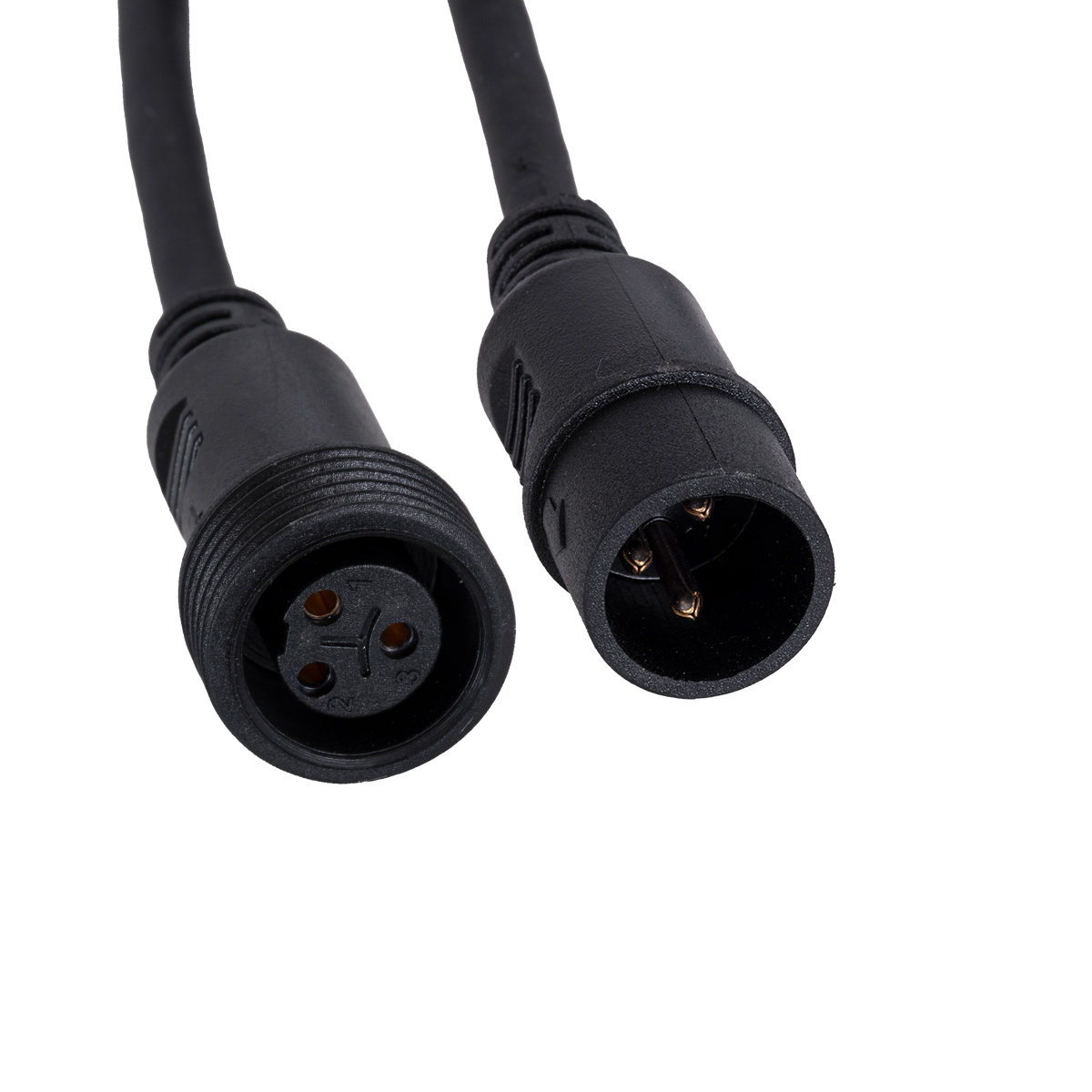 GloboStar® 51171 Καλώδιο 3PIN DMX512 1 Μέτρο από Female XLR σε Male XLR Τερματισμένο Αδιάβροχο IP65 Μ100cm - Μαύρο - Image 4