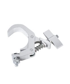 GLOBOSTAR® CLAMPS 51184 Stage Hook Γάντζος Αλουμινίου Ύψηλης Αντοχής για Κρέμαση, Στήριξη & Τοποθέτηση Προϊόντων Stage σε Τράσες Αδιάβροχο IP65 - Νίκελ Βούρτσας - Μ16 x Π12 x Υ2.5cm
