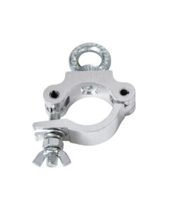 GloboStar® CLAMPS 51186 Επαγγελματικός Γάντζος Hook Αλουμινίου Ύψηλης Αντοχής για Κρέμαση, Στήριξη & Τοποθέτηση Προϊόντων Stage σε Τράσες - Μ16 x Π12 x Υ3cm - Χρώμιο
