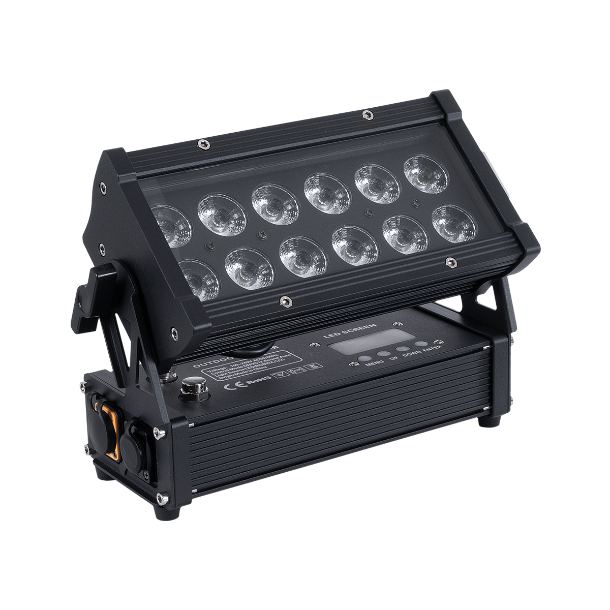 GloboStar® 51198 CYRUS Επαγγελματική Κεφαλή PAR DMX512 180W AC 220V-240V 6in1 - SPOT 25° OSRAM LED Αδιάβροχη IP65 RGBW+UV - Μαύρο - Μ30 x Π14 x Υ19cm - 2 Χρόνια Εγγύηση - Image 2