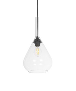 GLOBOSTAR® BALU 206-0043 Μοντέρνο Κρεμαστό Φωτιστικό Οροφής με Ντουί 1 x E27 AC 220-240V IP20 – Διάφανο – Μ20 x Π20 x Υ42cm