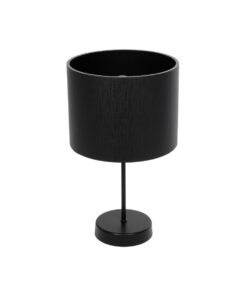 GLOBOSTAR® WIZ 203-0178 Μοντέρνο Επιτραπέζιο Φωτιστικό Πορτατίφ με Ντουί 1 x E27 AC 220-240V IP20 - Μαύρο - Μ22 x Π22 x Υ36.5cm